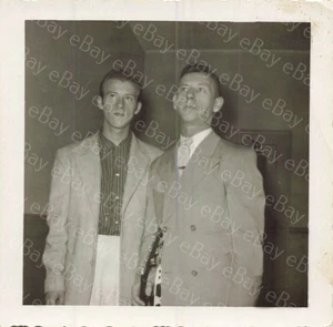 Hank Snow & Jimmie Snow VINTAGE Candid 3.5x3.5 Photo 1955 - Picture 1 of 2