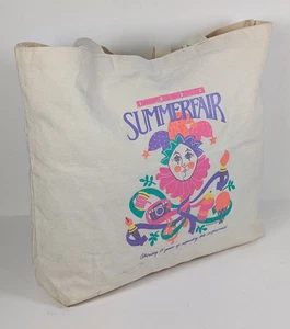 Vintage 90s Cincinnati Summerfair 1992 Arts Festival Vintage Canvas Tote Bag Clown - Bild 1 von 9
