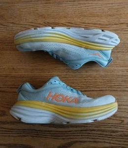 Hoka One One Bondi 8 Running Shoes SSCA Blue Womens Sz 7.5B 1127952 *No Insoles - Picture 1 of 7