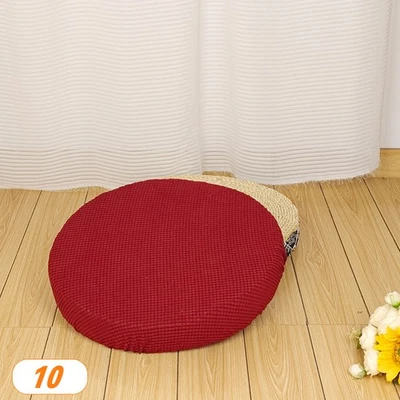 Woven Pouf Seat Cover Floor Seat Cushion Cover Elastic Soft Fabrics Stool Cover - Image 1 of 4
