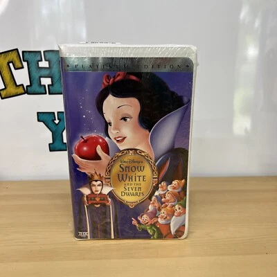 Walt Disney Snow White And The Seven Dwarfs Platinum Edition VHS Factory Sealed  - Image 1 of 4