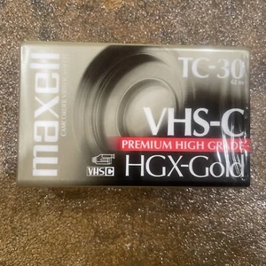 Maxwell VHS-C TC-30 HGX-Gold Premium High Grade Video Tape - Picture 1 of 6