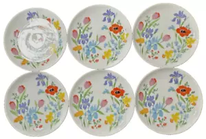 Vintage Heinrich PRIMAVERA Salad Plates 7 3/4" Colorful Floral Germany Lot of 6 - Picture 1 of 9