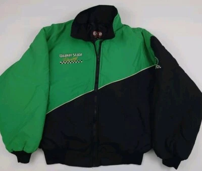 Chaqueta de Carreras Quaker State De Colección Aislada Rara Hecha en EE. UU. Corona Deportiva Nascar Foto 1 de 4