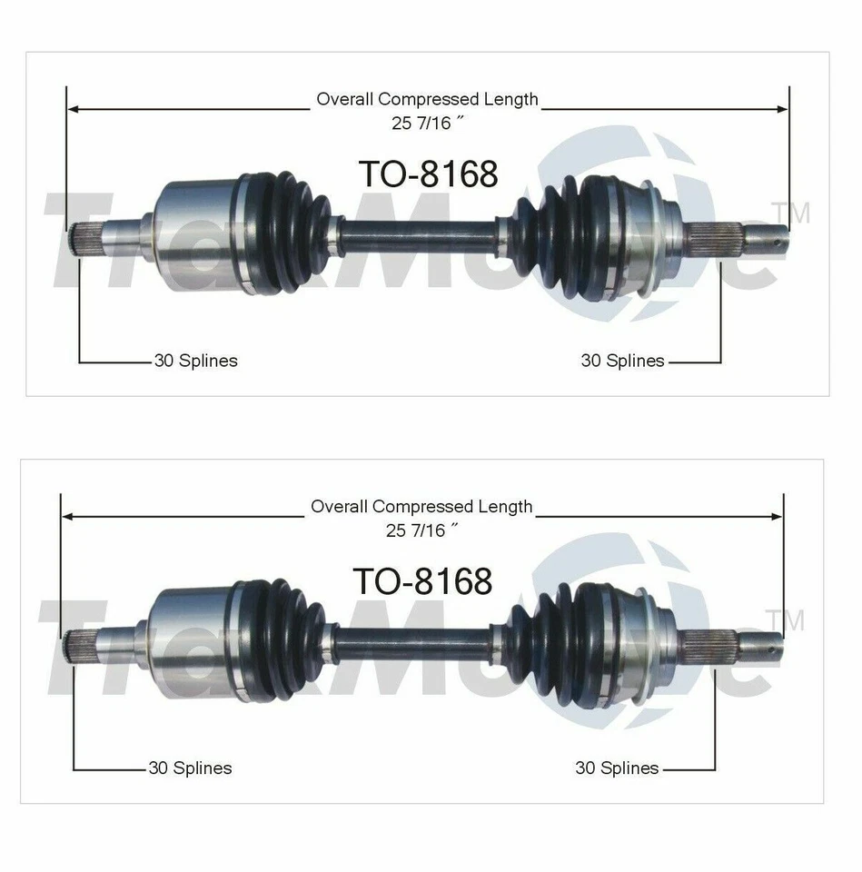 Комплект из 2 пар передних валов оси CV для Lexus GX470 Toyota 4Runner полный привод - Изображение 1 из 1