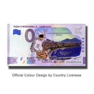 2020-1 Italia SECN Pizza E Mozzarella Colour Euro Souvenir billete de euro - Imagen 1 de 2