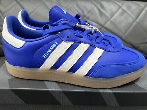 New Adidas VeloSamba Vegan Size 10 Us Blue Gum Men’s Cycling Shoe Style HQ6709