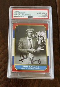 Phil Knight “Nike CEO” Signed Custom 1/1 1986 Style Card NBA HOF PSA/DNA Jordan