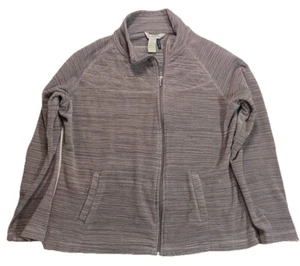 Orvis Passport Women's Jacket Full Zip Gray Asymmetrical Striped Casual Size L - Picture 1 of 7