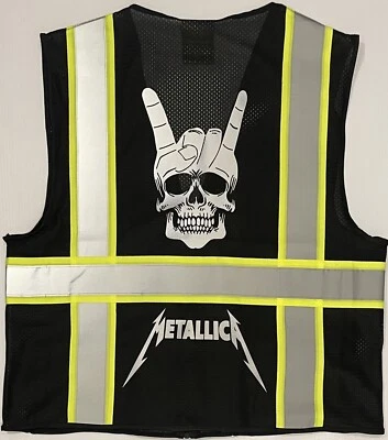 METALLICA BLACK REFLECTIVE SAFETY VEST W/REFLECTIVE LOGO - Image 1 of 2