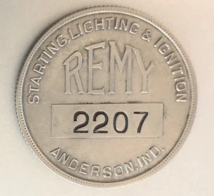VTG Company Store Charge Coin Tag: DELCO REMY DIV. GM Anderson IN; Automotive - Picture 1 of 1