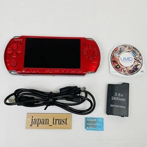 PSP 3000 Red System w/ Charger, 2gb Memory Card Battey Tested Working - Picture 1 of 19