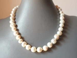 ❤️🧡COLLANA DI PERLE VERE BAROCCHE GRANDI, COLTIVATE -ANNODATA- COLLIER N° 75 - Foto 1 di 14