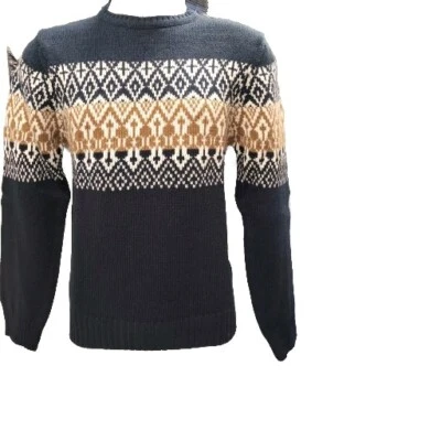 MAGLIA UOMO LANA GIROCOLLO A FANTASIA - Immagine 1 di 4