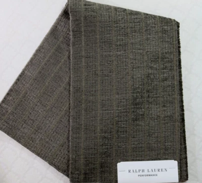 Ralph Lauren Performance 24"x26" Fabric Remnant "Adams Row Stripe" Color, Mink - Image 1 of 4