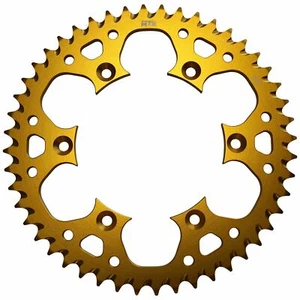 SPROCKET REAR MTX ZERO Alloy MX 808 50T #520 GLD - Picture 1 of 3