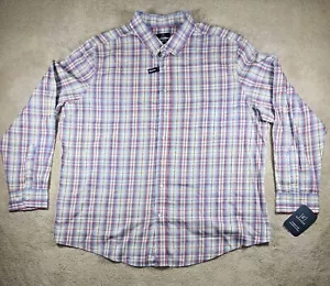 George Classic Fit Herren Blau Kariert Langarm Button Down Hemd 2XL (52-54) - Bild 1 von 8