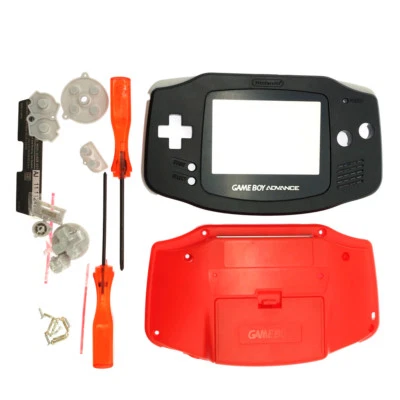 Black and Red Housing Shell Replacement for Nintendo Game Boy Advance GBA - Image 1 of 4