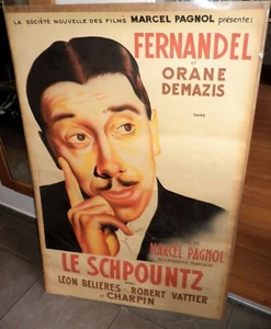 Affiche de cinéma 1938 "Le Schpountz" avec Fernandel de Marcel Pagnol 80X120 cm - Photo 1/5