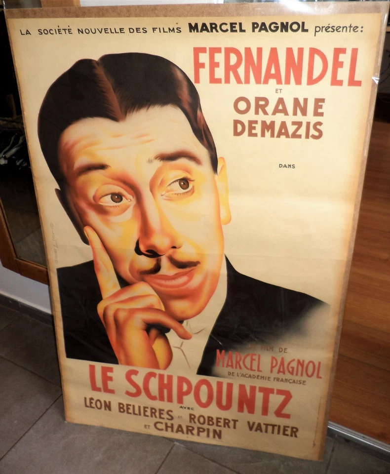 "Le Schpountz" avec Fernandel de Marcel Pagnol  Affiche de cinéma 80X120 cm - Photo 1/4
