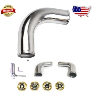 Tubo intercooler duradero 90° 3,5" - Aluminio pulido para un flujo de aire mejorado - Imagen 1 de 9