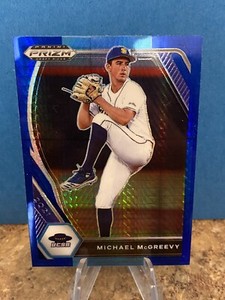 Michael McGreevy 2021 Panini Prizm Draft Picks Prospect #PDP18 Blue Mojo Prizm