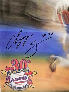 TWO HOF Chipper Jones' Autographs on '95 ATL Braves Fan Mag Rookie Season JSALOA - Picture 1 of 13