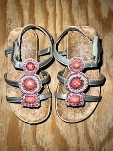 xhilaration Mädchen Sandalen Silber -7 - Bild 1 von 3