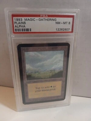 1993 Magic: The Gathering - Limited Edition Alpha Plains (A) PSA 8 - Image 1 of 4