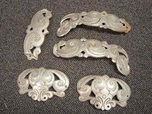 Circa 1900 Oakland Laural Stove Cast Iron Decorative Plated Moldings - Picture 1 of 2