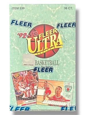 Caja de cera Fleer Ultra NBA Basketball Series 1 1992-93 (36 paquetes, sellada de fábrica) Foto 1 de 4