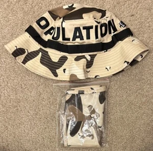 NUEVO CON ETIQUETAS Fuckthepopulation FTP Máscara Facial Boonie Sombrero Desierto Camuflaje Talla L/XL - Imagen 1 de 16