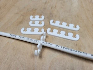 Spark Plug Loom Clip-On Wire Separator 7-8mm Ignition Cable Divider Holder White - Picture 1 of 2