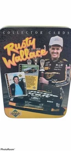 Tarjetas de coleccionista de metal NASCAR #2 Rusty Wallace lata de cubierta superior - Imagen 1 de 7