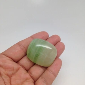 149 cts Honigfarbencalcit perfekt polierter Cabochon aus Pakistan, ca17 - Bild 1 von 5