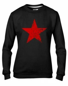 Red Communist Star Cuba Women's Sweatshirt Jumper - Picture 1 of 3