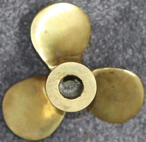 Preloved Brass Propeller Candlestick Holder, Separate Sales - Picture 1 of 8