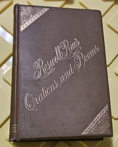 Roswell  RICE'S ORATIONS AND POEMS 1883 - Picture 1 of 12