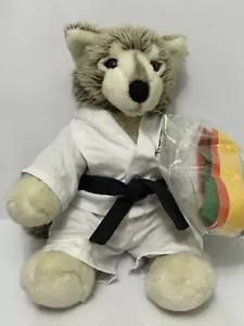 Rare Build the Bear Timber Bear Karate Suit Plush 15" Retired Collectible - Picture 1 of 13