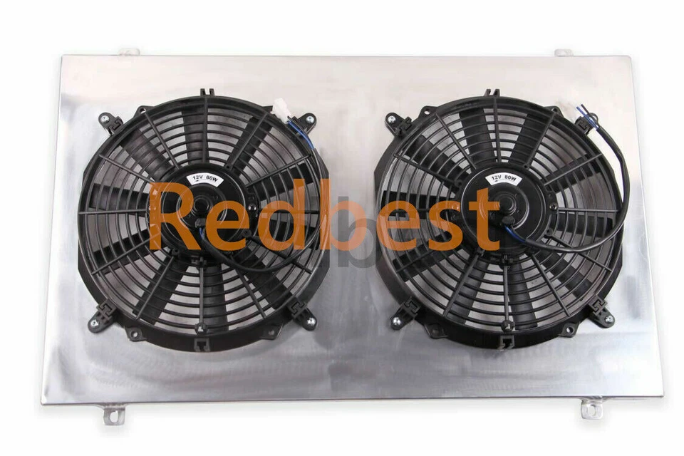 Fits 88-99 Chevy GMC C/K 1500 2500 3500 Suburban Aluminum Radiator Shroud+12"Fan - Image 1 of 3