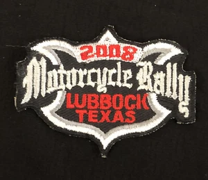 2008 Motorcycle Rally Patch - 2.5 inches x 2 inches - Lubbock Texas  - Picture 1 of 2