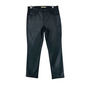 Levi's Premium 724 Damen schwarz High Rise Slim Straight Fit beschichtete Jeans W31 L32 - Bild 1 von 14