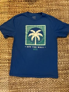 VANS “Off the Wall” Youth T-Shirt Large 12-14 Blue - Picture 1 of 2
