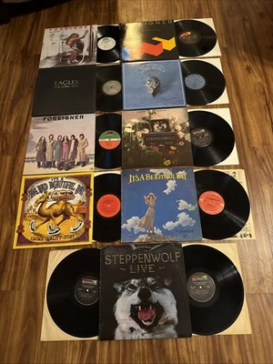 STEPPENWOLF, EAGLES, IT’S A BEAUTIFUL DAY, FOREIGNER LP RECORD COLLECTION (9) - Image 1 of 4