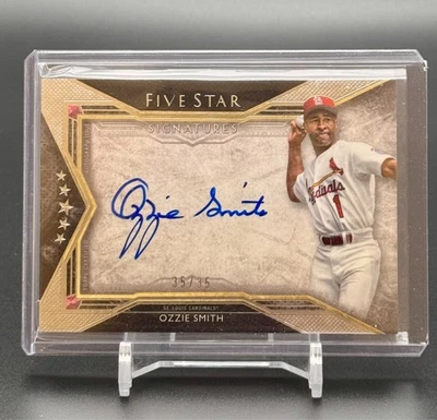 2018 Topps Five Star Signatures Ozzie Smith HOF Blue Ink AUTO 35/35 - Image 1 of 4