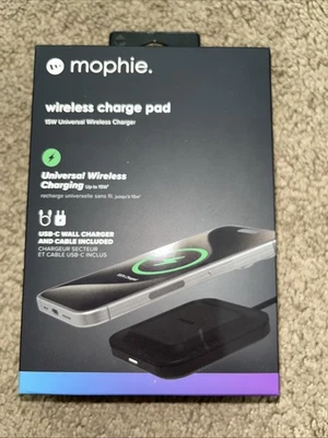 Mophie 15W 快速充电无线充电板 适用于 iPhone 和 Galaxy 手机 — 第 1/2 张图片