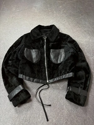 VTG CROPPED STREETWEAR VINTAGE JAPANESE STYLE FUR MOHAIR JACKET 90S - Image 1 of 4