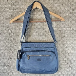 NEU LUG Crossbody Reisetasche Handtasche Infinity Shimmy RFID Anti Diebstahl Blau Neu mit Etikett - Bild 1 von 13