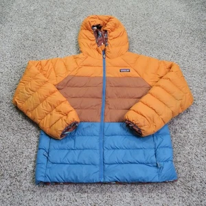 Patagonia Jacket Boys 2XL 16-18 Reversible Puffer Down Snow Sweater Hoody Youth - Picture 1 of 9