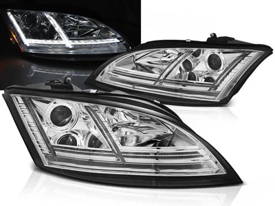 Led Xenon Scheinwerfer dynamische Blinker 8S Look chrom für Audi TT 8J 06-10 - Bild 1 von 4